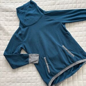 Old Navy Women’s Teal Cowl Neck Fleece Sweater - Activewear